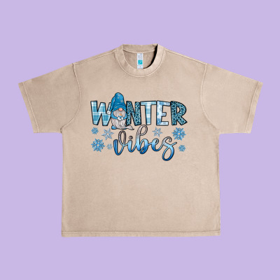 Winter Vibes Gnome Urban Heavy Tee Designed By Jahusdesignshop