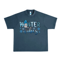 Midnight Navy winter vibes gnome Urban Heavy Tee - JahusDesignShop