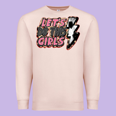 Let's Do This Girls Soccer Premium Sweatshirt Designed By Fadigitalartstudio