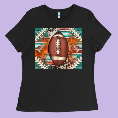 American Football Serape Glittertumbler Ladies Tee Designed By Jasminsmagicworld