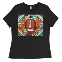 Black american football serape glittertumbler Ladies Tee - Jasminsmagicworld