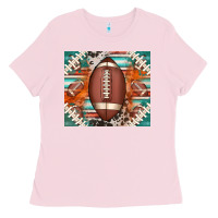 Bubblegum Pink american football serape glittertumbler Ladies Tee - Jasminsmagicworld