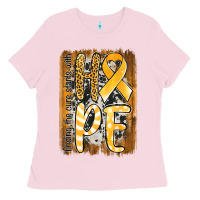 Bubblegum Pink finding the cure starts with hope childhood cancer awareness  with bac Ladies Tee - Jasminsmagicworld