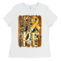 White finding the cure starts with hope childhood cancer awareness  with bac Ladies Tee - Jasminsmagicworld