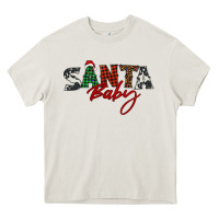Cream Santa baby Heavy Core Tee - BarkalooDesign
