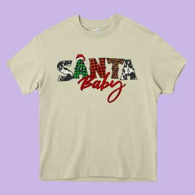 Santa Baby Heavy Core Tee Designed By Barkaloodesign