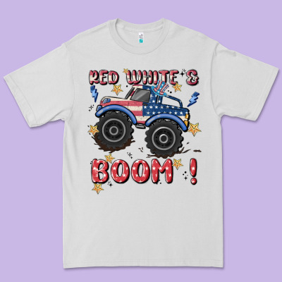 4th Of July Png, Monster Truck Premium Tee Designed By Maliassmallbusiness