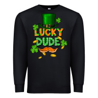 Black lucky dude St. Patricks Day Premium Sweatshirt - FaDigitalArtStudio