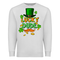 Dove Grey lucky dude St. Patricks Day Premium Sweatshirt - FaDigitalArtStudio