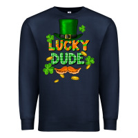 Navy lucky dude St. Patricks Day Premium Sweatshirt - FaDigitalArtStudio