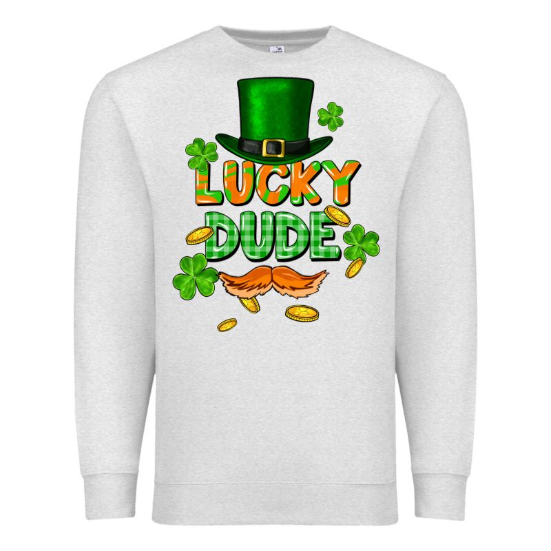 Lucky Dude St. Patricks Day Premium Sweatshirt by FaDigitalArtStudio | Teevron