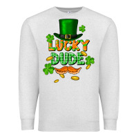 Oatmeal Heather lucky dude St. Patricks Day Premium Sweatshirt - FaDigitalArtStudio