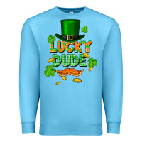 Ocean Blue lucky dude St. Patricks Day Premium Sweatshirt - FaDigitalArtStudio