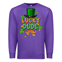 Purple lucky dude St. Patricks Day Premium Sweatshirt - FaDigitalArtStudio