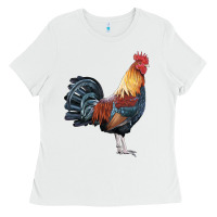 White New Hampshire Red Rooster Ladies Tee - LillyAllenDesigns