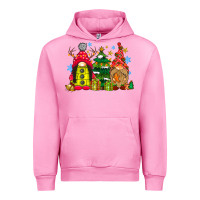 Fuchsia Pink gnome Christmas Urban Hoodie - CowhideDigitalArt