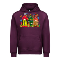 Mauve Wine gnome Christmas Urban Hoodie - CowhideDigitalArt