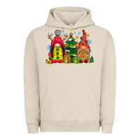 Pigment French Oak gnome Christmas Urban Hoodie - CowhideDigitalArt