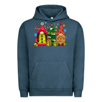 Pigment Midnight Navy gnome Christmas Urban Hoodie - CowhideDigitalArt