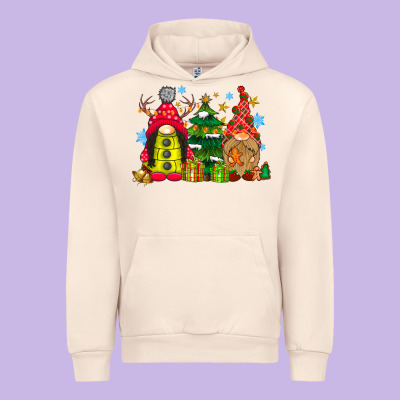 Gnome Christmas Urban Hoodie Designed By Cowhidedigitalart