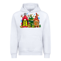 White gnome Christmas Urban Hoodie - CowhideDigitalArt