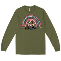 Army Green western nurse rainbow Long Sleeve Tee - RanaPortraitStore