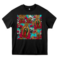 Black lady of guadalupe western seamless Heavy Core Tee - Jasminsmagicworld