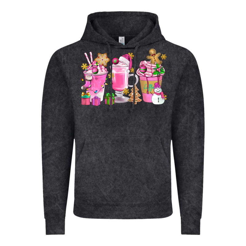 Pink Christmas Coffee Cups Bbs Vintage Hoodie by BundleAndBundleShop | Teevron