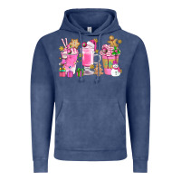 Vintage Denim Pink Christmas Coffee Cups Bbs Vintage Hoodie - BundleAndBundleShop