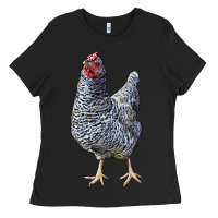 Black Dominique Chicken Ladies Tee - LillyAllenDesigns