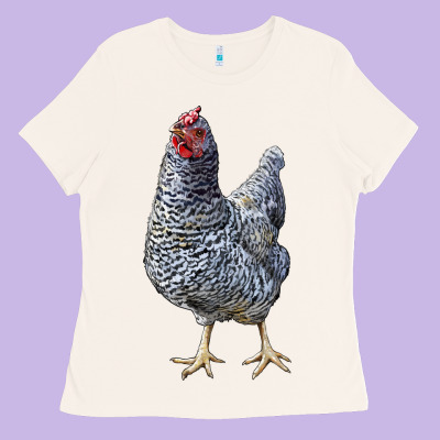 Dominique Chicken Ladies Tee Designed By Lillyallendesigns