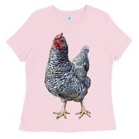 Bubblegum Pink Dominique Chicken Ladies Tee - LillyAllenDesigns
