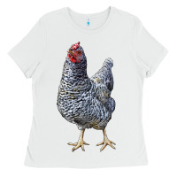 White Dominique Chicken Ladies Tee - LillyAllenDesigns