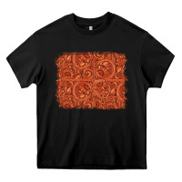 Black serape turquoise  leather background Heavy Core Tee - Jasminsmagicworld