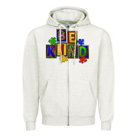 Oatmeal Heather Be kind Zipper Hoodie - CowGirlArtShop