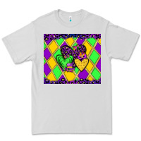 Dove Grey mardi gras hearts Premium Tee - JahusDesignShop