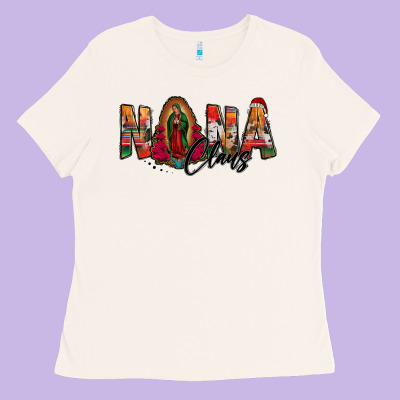 Nana Claus Lady Of Guadalupe Ladies Tee Designed By Jasminsmagicworld