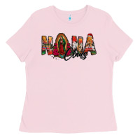Bubblegum Pink nana claus lady of guadalupe Ladies Tee - Jasminsmagicworld