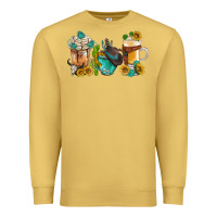 Antique Gold western coffee cups with sunflower and gemstone bbs Premium Sweatshirt - BundleAndBundleShop