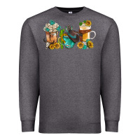 Charcoal Heather western coffee cups with sunflower and gemstone bbs Premium Sweatshirt - BundleAndBundleShop