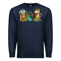 Navy western coffee cups with sunflower and gemstone bbs Premium Sweatshirt - BundleAndBundleShop