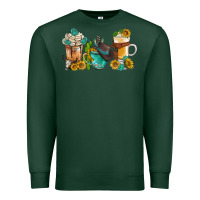 Sports Green western coffee cups with sunflower and gemstone bbs Premium Sweatshirt - BundleAndBundleShop