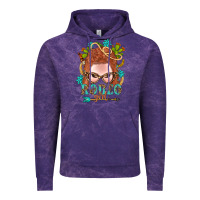 Cloud Purple Western Rodeo Girl Braid Red Hair Vintage Hoodie - BundleAndBundleShop