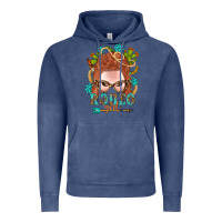 Vintage Denim Western Rodeo Girl Braid Red Hair Vintage Hoodie - BundleAndBundleShop