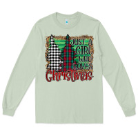 Matcha Womens Just a Girl Who Loves Christmas Funny Long Sleeve Tee - Bettercallsaul