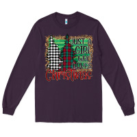 Plum Womens Just a Girl Who Loves Christmas Funny Long Sleeve Tee - Bettercallsaul