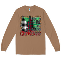 Toasted Coconut Womens Just a Girl Who Loves Christmas Funny Long Sleeve Tee - Bettercallsaul