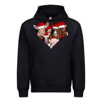 Black farm animals christmas Urban Hoodie - CowhideDigitalArt