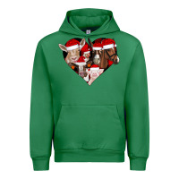 Emerald farm animals christmas Urban Hoodie - CowhideDigitalArt