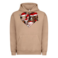 Pigment Burro farm animals christmas Urban Hoodie - CowhideDigitalArt